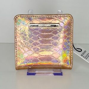 Brahmin NWT Rose Gold Centennial Jane Wallet